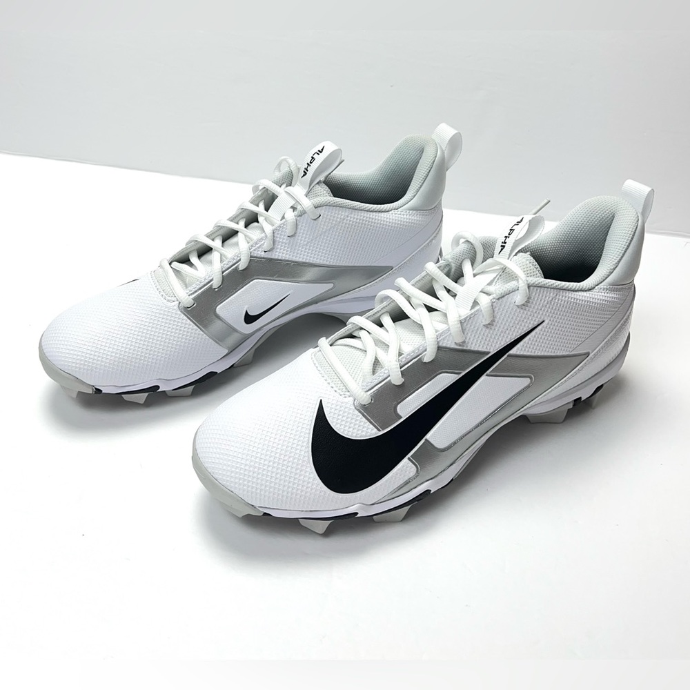 Nike Alpha Menace 4 Shark Football Cleats White FN0028-100 Sz 11 New Without tag